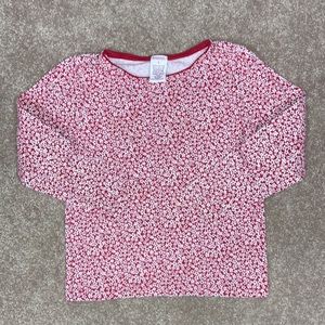 Gymboree size 5 long sleeve white flowered tee